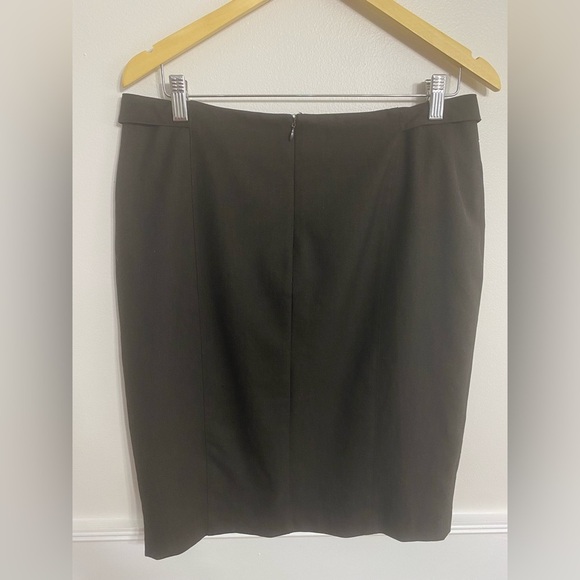 The Limited Dark Brown Pencil Mini Skirt Size 10 Women’s Double Slit Office NWOT - Picture 4 of 6